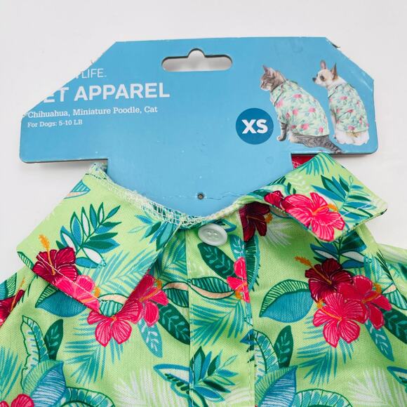 VIBRANT LIFE Pet Apparel Hawaiian Shirt Size Extra Small NWT For Dogs 5-10lbs - Picture 3 of 14